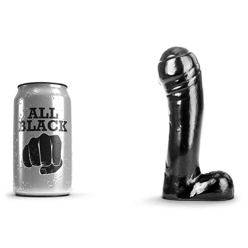 All Black 44  -  Realistisk Dildo med Stort Hoved