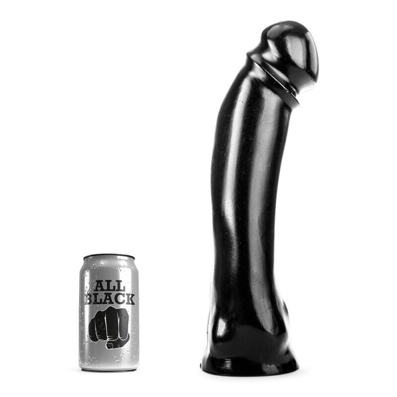 All Black 50  -  Stor Dildo med knæk