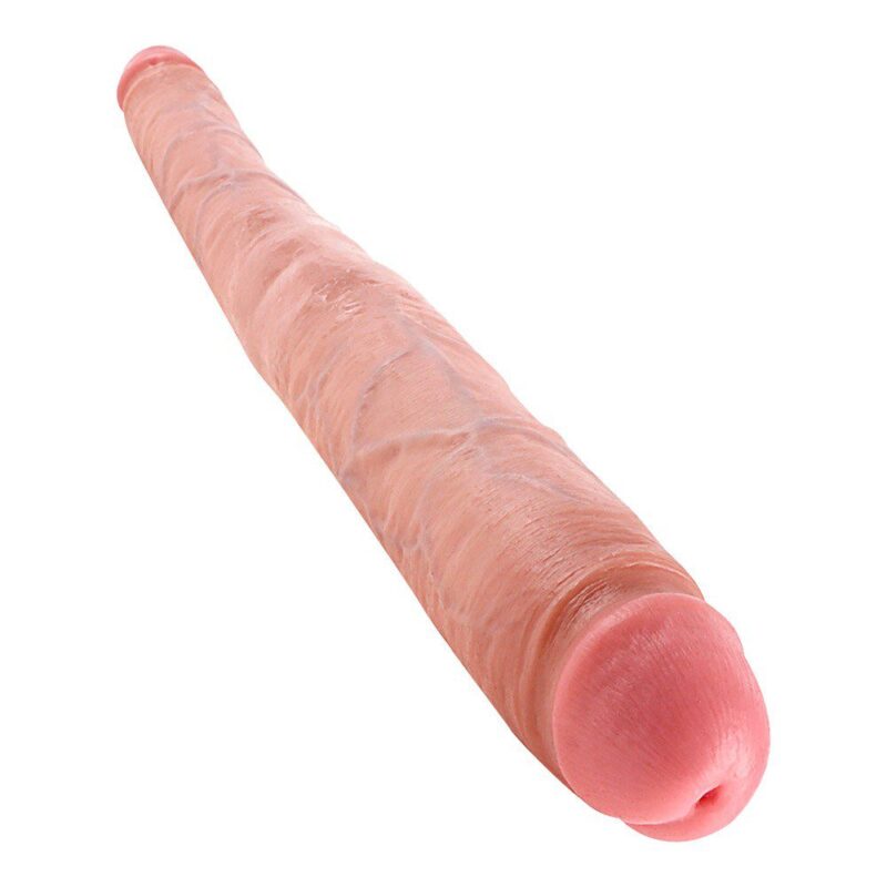 King Cock - 40 cm Tapered Double Dildo - Ljus hudfärg